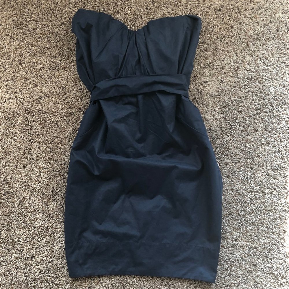 NWT All Saints Corset Dress in Tokyo Blue